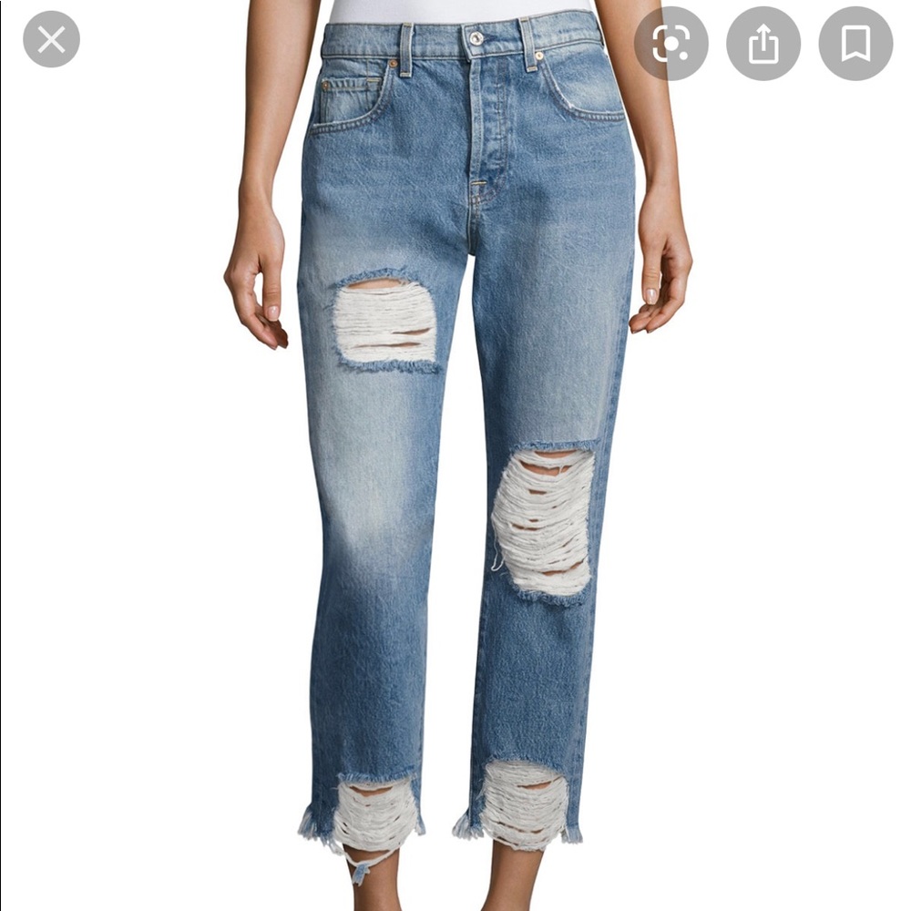 7 for all mankind distressed jeans